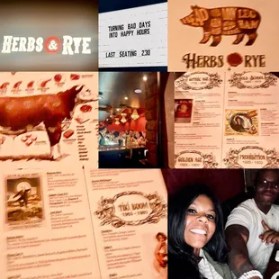 Images from the menu.  Just plain fun