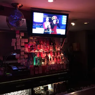 Tv and alcohol and music!