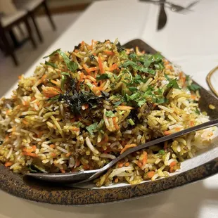 55. Herbs Lamb Biryani