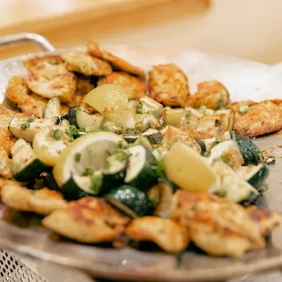 a plate of food on a table