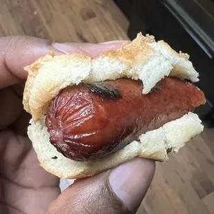 Hotdog disguised as a beef sausage link.