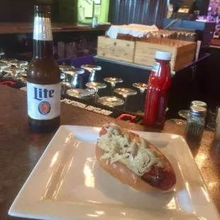 Here&apos;s another kraut dog stadium mustard. I invented it. Just like the Oktoberfest!  Just look at it gleaming in the sunlight.