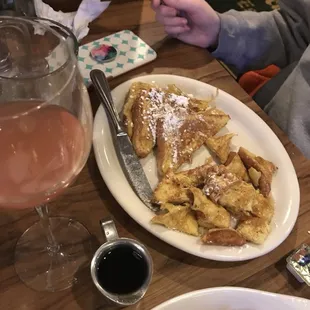 Girl friends French toast &amp; blood orange mimosa