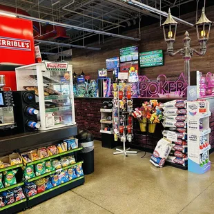 a variety of items in a store