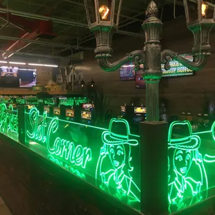 the neon sign for the restaurant