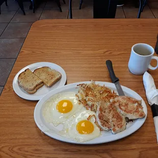 Breakfast Plate with Grilled Chicken.