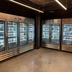 3 walls of frozen meals ready to take home!