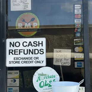 60 cents to use card and 60 cents for a sauce