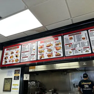 the menu of the restaurant