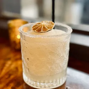 a close up of a drink