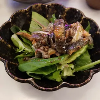 6. Salmon Skin Salad