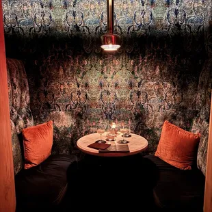 Private booth for two