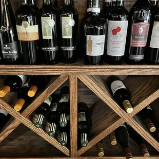 You can buy bottles of wine here