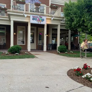 the front of the building