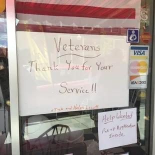veterans thank you for your service