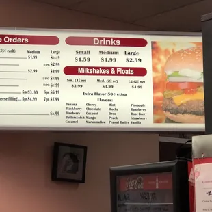 Walk-in menu