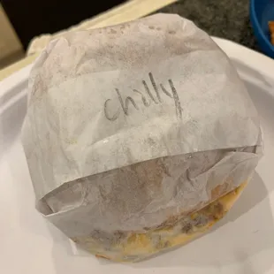 Chili burger was good, again patty was frozen/dry