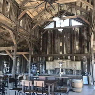 Inside the tasting barn...