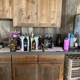 Bar area in the Heringer barn.