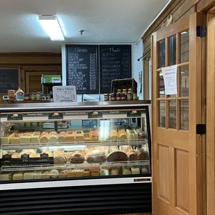 a display of baked goods