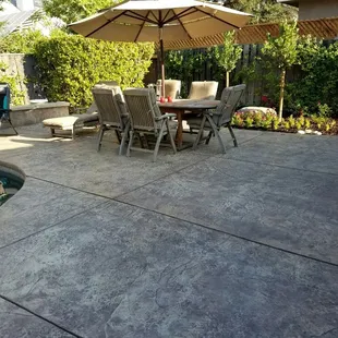 Bomanite pool deck installed by Heritage Bomanite.