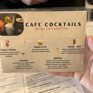 Cafe cocktails