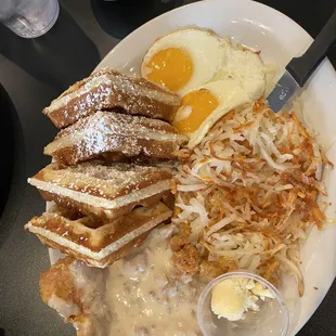 Chicken and waffle