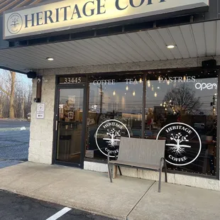 Front of heritage coffee