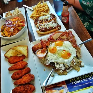 a variety of food items