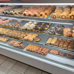 Wide variety of donuts from which to choose.