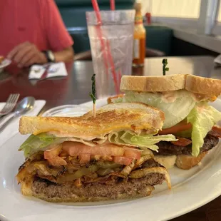 a large sandwich on a plate