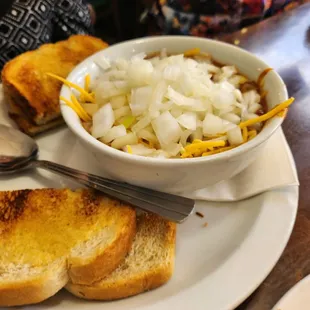 Bowl of Chili with extra Onions