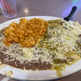 Chile Verde Enchiladas