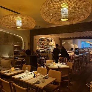 Inside of the restaurant.