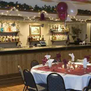 25 foot long bar inside the room
