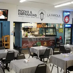 the inside of a restaurant