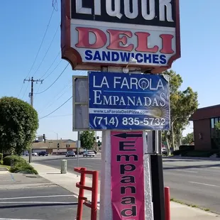 a sign for a liquor shop