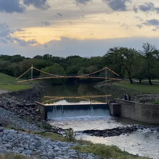 One of the most famous bridges in Kansas, the swinging footbridge in Riverside Park, featured in the 1955 movie "Picnic".