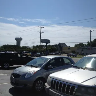 Huge free parking area...