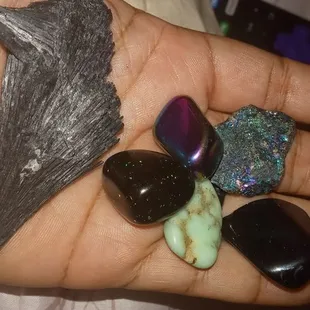 My newest additions to my crystal collection.