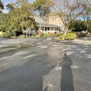 the shadow of a person on a skateboard