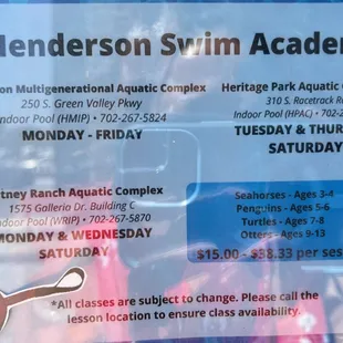 Henderson Swim Academy