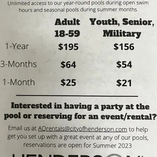 Membership fees for yearly as of July 2023