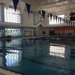 The big pool and one of the high dives.