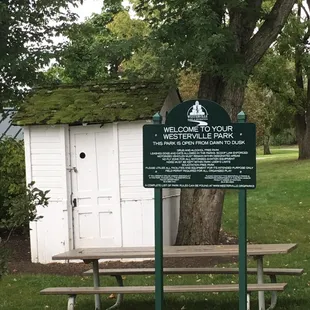 Westerville&apos;s Heritage Park sign