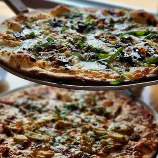 two different pizzas