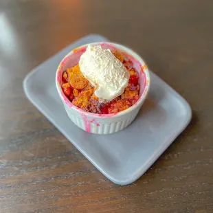 Peach &amp; Blueberry Cobbler 8/2021 Dine in