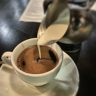 Peerless coffee + cream.