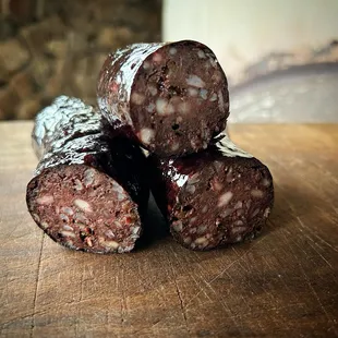 Morcilla, also known as blood sausage or blood pudding.