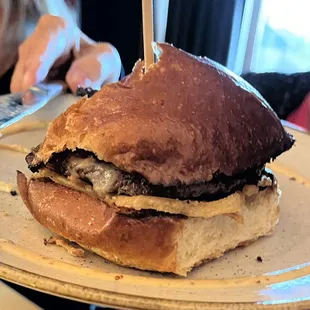 Smash burger.  Big and delicious.